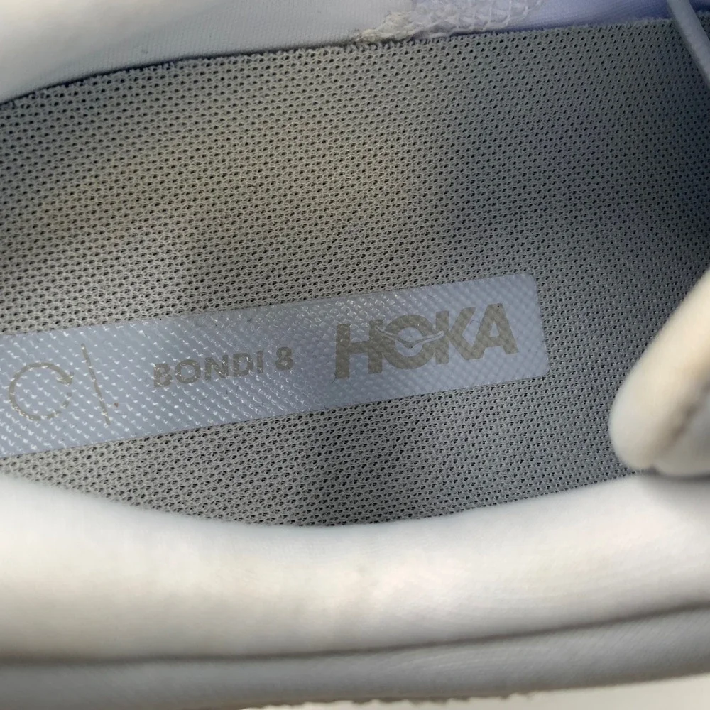 Hoka Bondi 8 Women's Running Shoes White Size 9.5D Extra Wide Sneakers